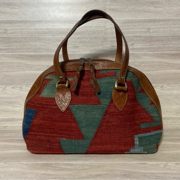 UNBRANDED / Aztec Woven and Embossed Leather Purse - Picture 2 of 14